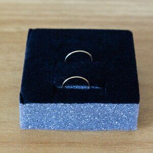 COPY - Pair of Catbird NYC Filament Hoops, Yellow Gold